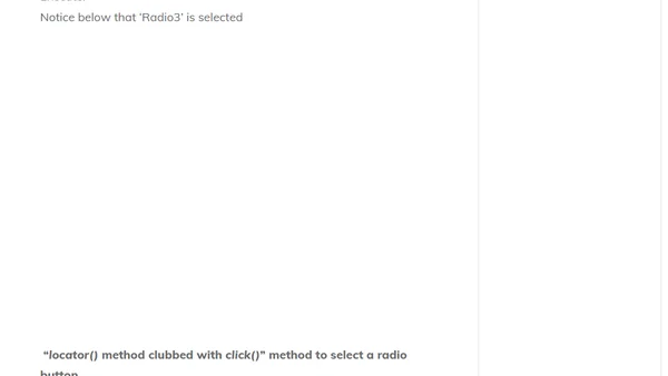 Handle Radio buttons using Playwright Java