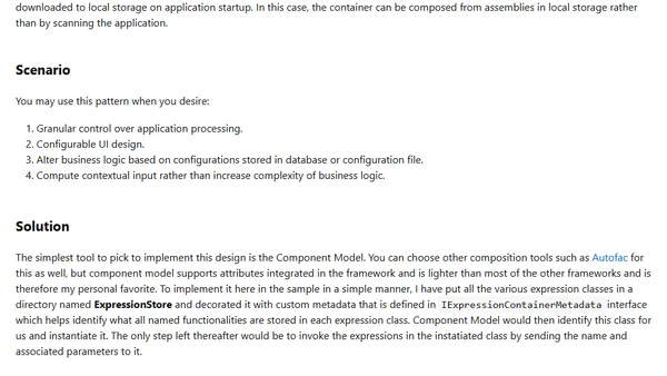 Patterns for Asynchronous Services: Compiled Expressions