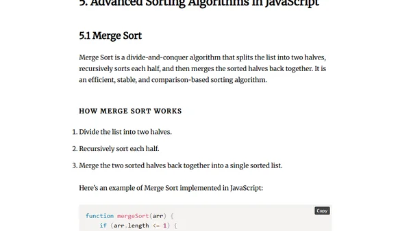 Introduction to Sorting Algorithms in JavaScript