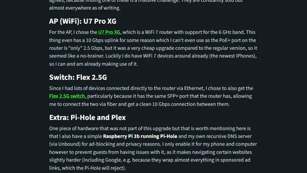I upgraded all of my home networking equipment