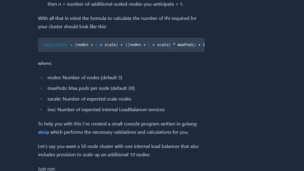 Plan IP addressing for AKS configured with Azure CNI Networking