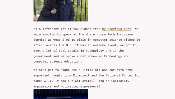 I went to the White House!