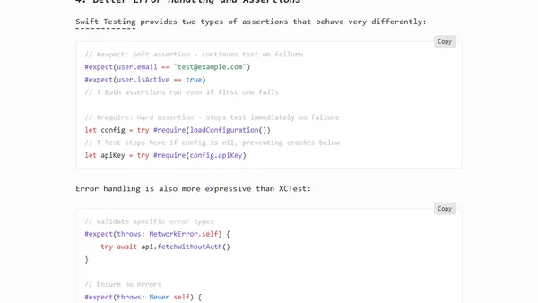 Migrating 700+ Tests to Swift Testing: A Real-World Experience