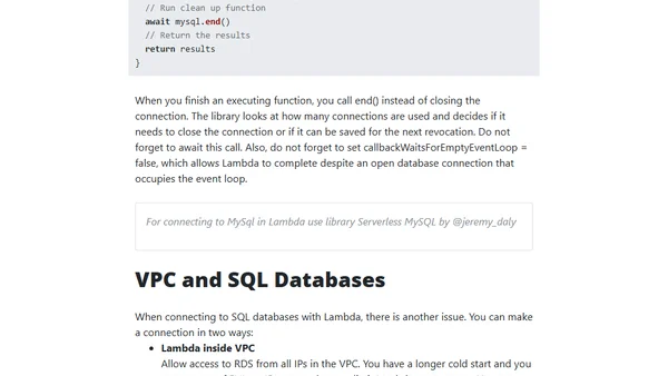 AWS Serverless Common Mistakes - Communication with Other Systems (5/7)