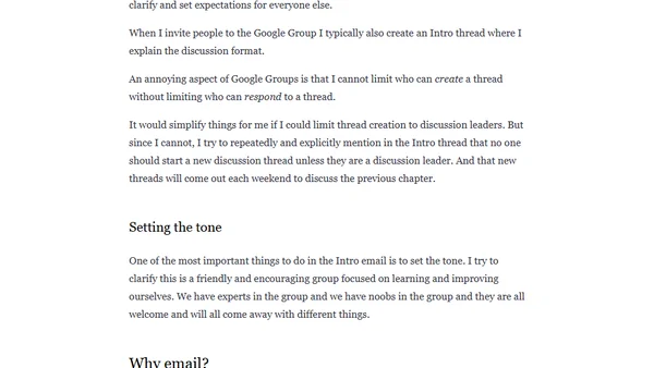 How I run a software book club