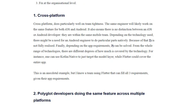 Thoughts on Cross-platform