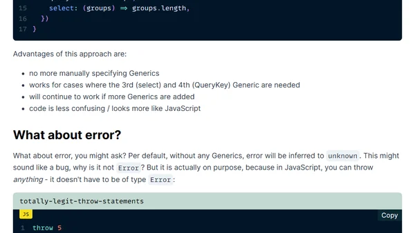 React Query and TypeScript