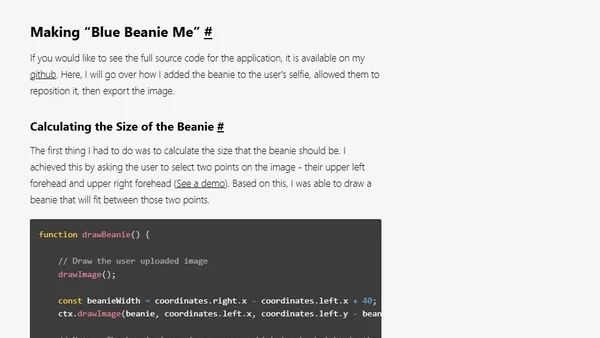 Making "Blue Beanie Me"