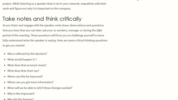 What you should be doing during the company meeting