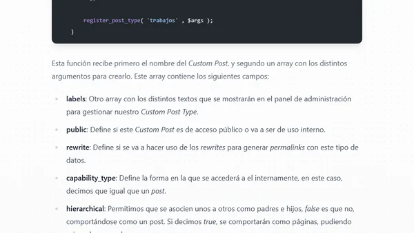 Comenzando con los Custom Post Types en WordPress