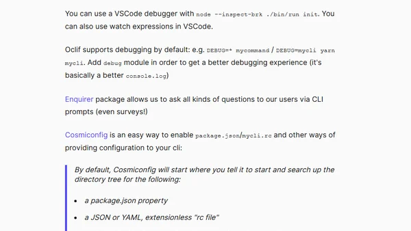 Notes from Build Custom CLI Tooling with oclif and TypeScript course