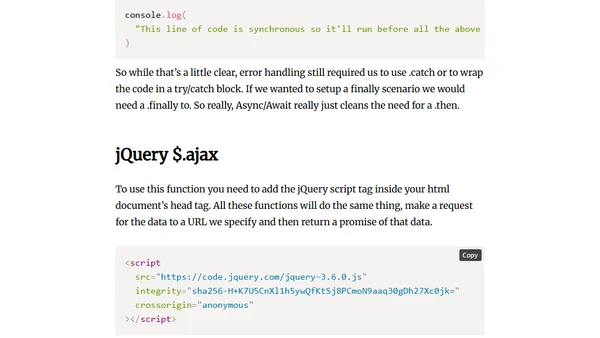 Frontend Javascript Ajax/Http Request Guide