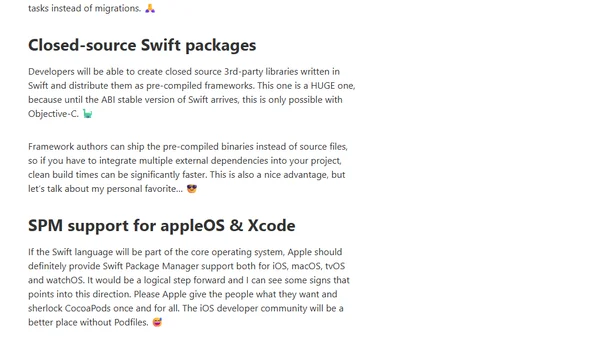 Swift 5 and ABI stability