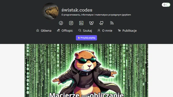 Macierze — obliczanie wyznacznika