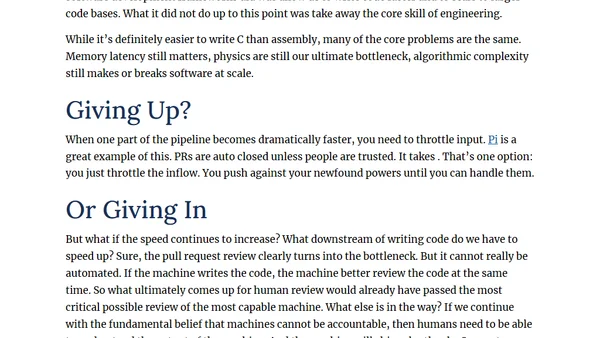 The Final Bottleneck