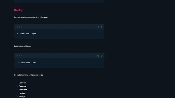 Firebase - reguły zabezpieczeń, cloud functions i deploy