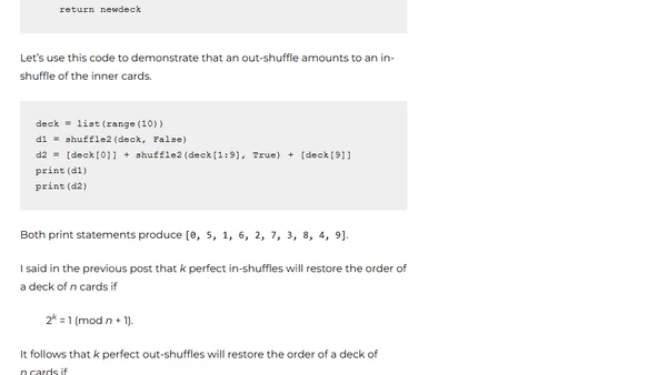 In-shuffles and out-shuffles