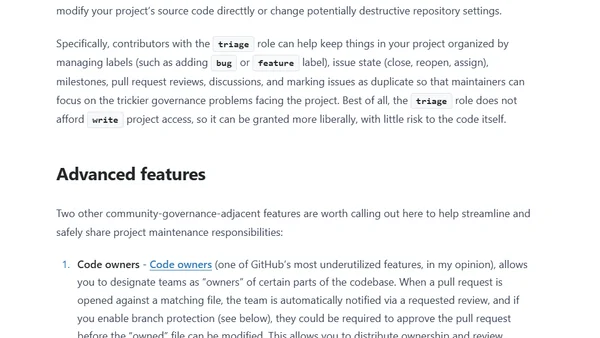 Five (and a half) practical tips for governing your open source project