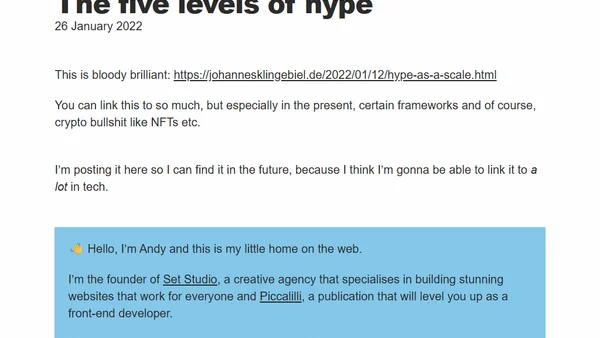 The five levels of hype