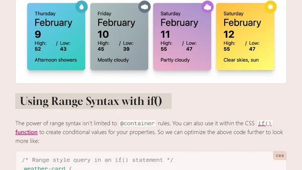 Range Syntax for Style Queries