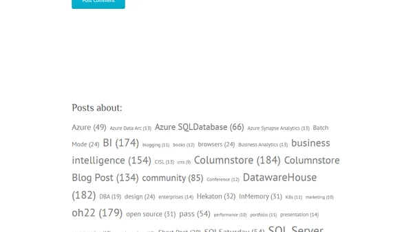 Optimize for Analytics (Should be a Database Configuration option)