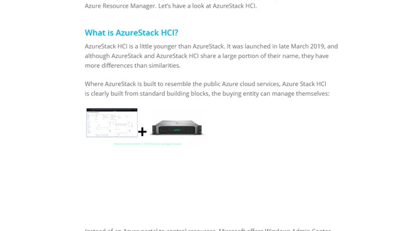AzureStack HCI, what is it?