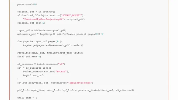 Making a Serverless eBook Stamping & Delivery Service