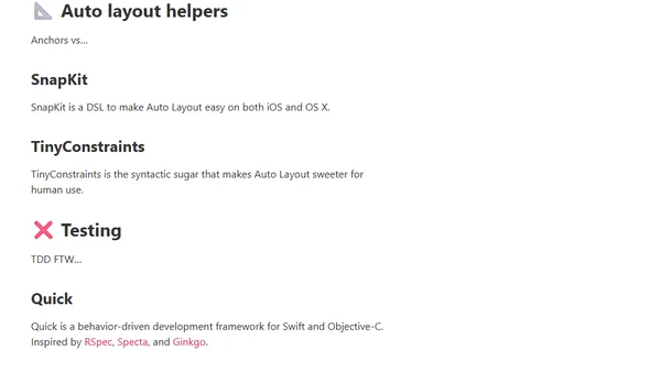 Top 20 iOS libraries written in Swift