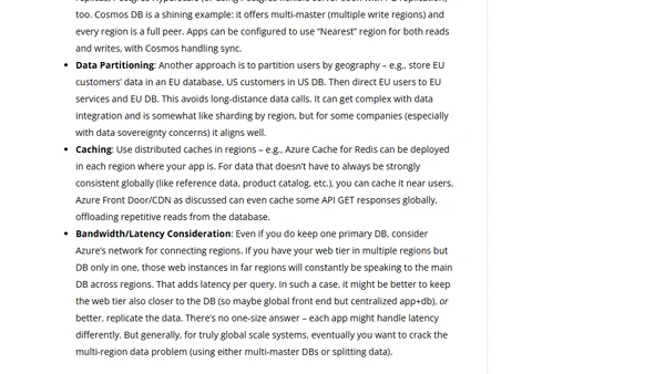 Accelerating Performance with Global Distribution (Performance Efficiency)