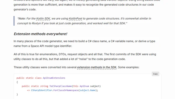 The process, thought and technology behind building a friendly .NET SDK for JetBrains Space