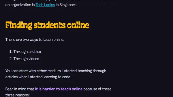 Where to find people to teach