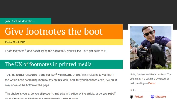 Give footnotes the boot