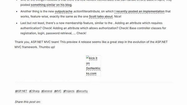 ASP.NET MVC - Upcoming preview 4 release