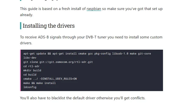 Updating flightradar24 with a Raspberry Pi