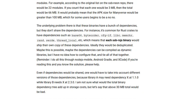 Rust for Mobile? Not yet