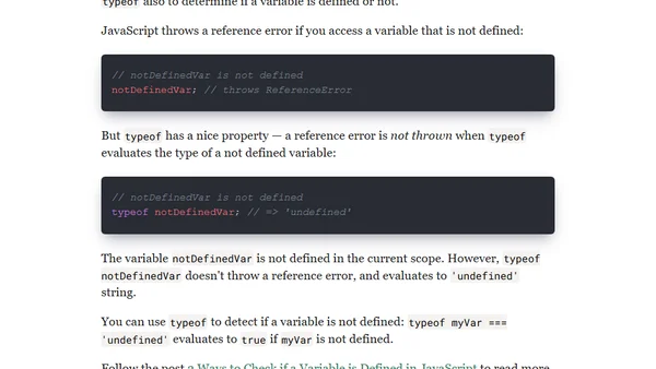 Type checking in JavaScript: typeof and instanceof operators