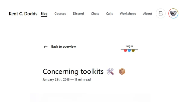 Concerning toolkits 🛠 📦