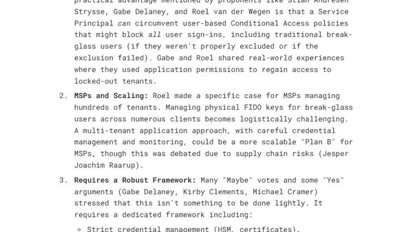 Service Principal as a 'Plan B' emergency access break-glass account