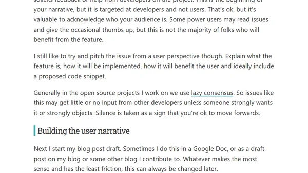 Narrative driven development