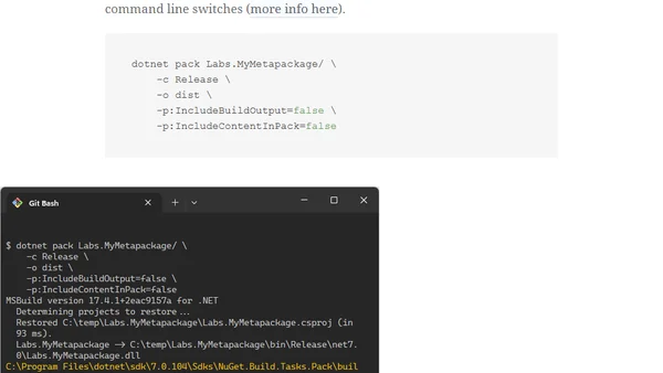 How to create a NuGet metapackage