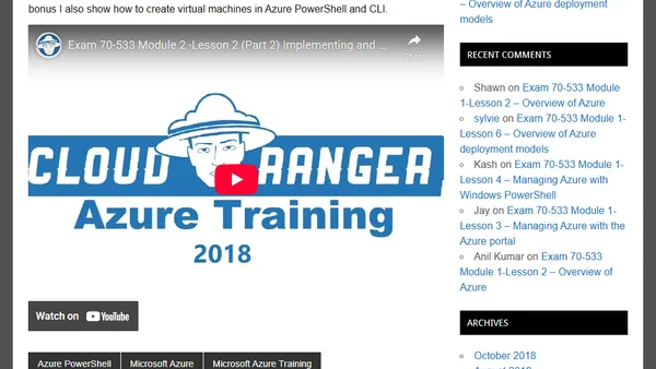 Exam 70-533 Module 2 – Lesson 2 (Part 2) – Implementing and managing virtual networks