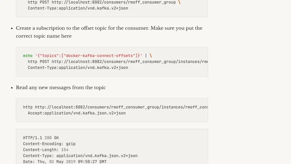 Reading Kafka Connect Offsets via the REST Proxy