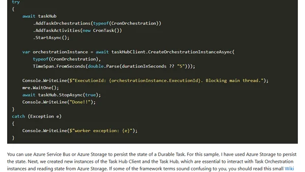 Durable Cloud Event Production from Knative Container Source with Azure Durable Task Framework