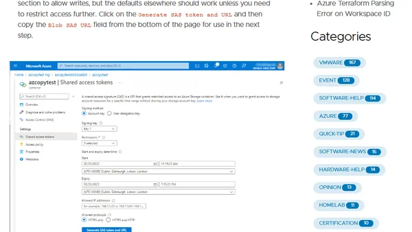 Using AZCopy with an Azure WebApp
