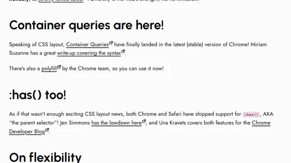 Creative CSS Layout (and the Flexible Web)