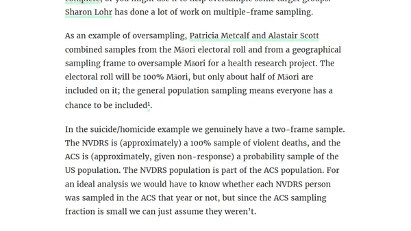 Combining a survey and other data
