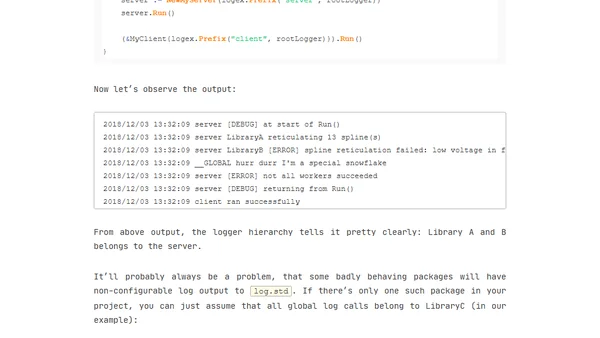 An idea to fix Go´s logging mess