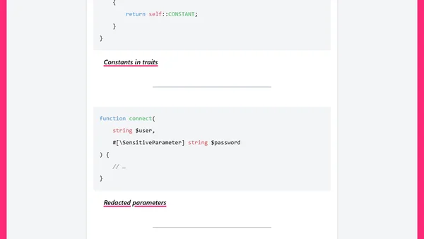 PHP 8.2 in 8 code blocks