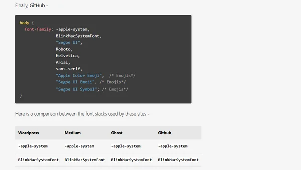 The New System Font Stack?