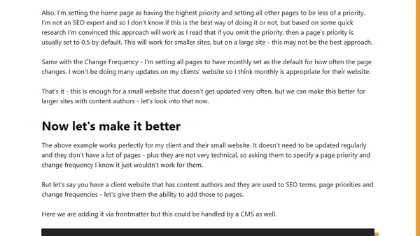 Creating a Sitemap file with Eleventy